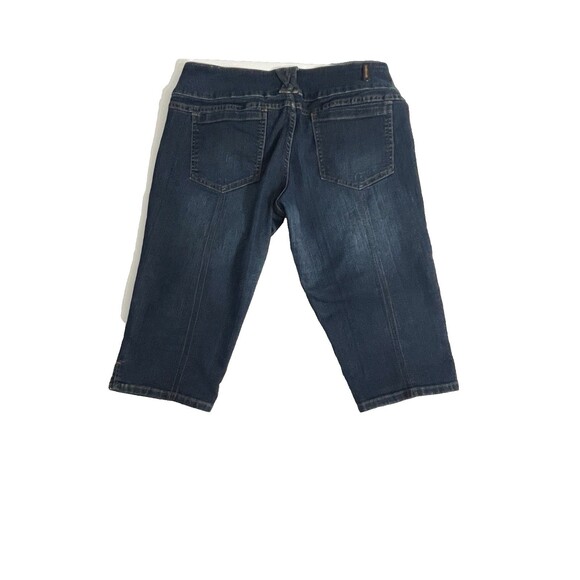Crest Jeans Women’s Capri Pants Dark Wash Stretch Denim Size 14 Mid Rise - Picture 2 of 15